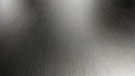 abstract background of brushed metal surface with some smooth lines in itの素材