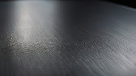Brushed metal surface, close-up. Abstract background, texture.の素材