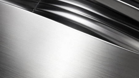 abstract background of stainless steel texture with some smooth lines on itの素材