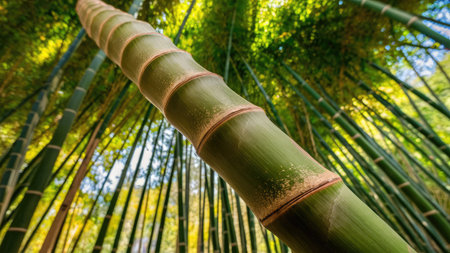 Bamboo forest in Kyoto, Japan. Bamboo grove.の素材