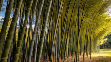 Bamboo forest in Khao Yai National Park, Thailand.の素材