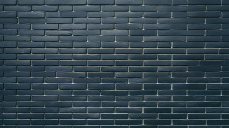 Blue brick wall texture background for interior or exterior design and decoration.の素材