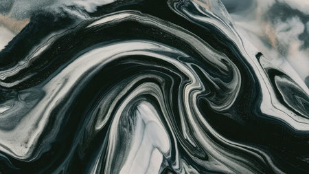 Marble abstract acrylic background. Marbling artwork texture. Agate ripple pattern. Gold powder.の素材