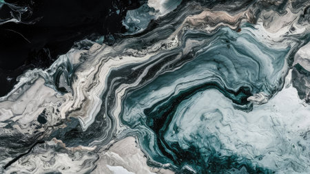 Marble abstract acrylic background. Marbling artwork texture. Agate ripple pattern. Gold powder.の素材