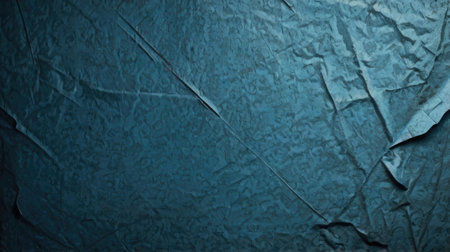 Blue crumpled paper background. Crumpled paper texture.の素材