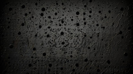 Black metal texture with holes. Abstract background and texture for design.の素材