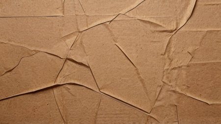 Texture of crumpled brown paper, can be used as backgroundの素材