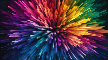 Colorful abstract background with a lot of lines. 3d renderingの素材