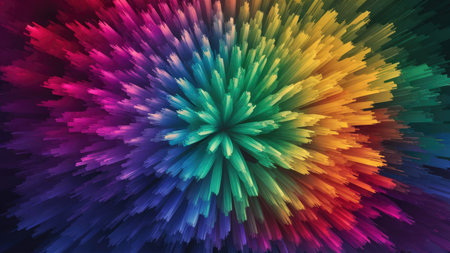 abstract background with rainbow colors, 3d rendering. Computer digital drawing.の素材
