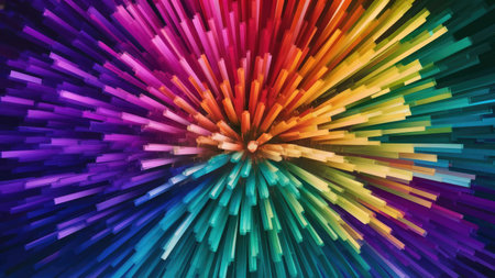 abstract background of colored straws. 3d rendering 3d illustrationの素材