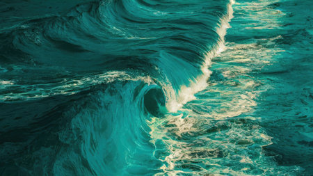 Waves in the ocean as an abstract background. Toned.の素材