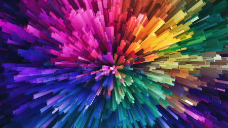 abstract background with rainbow colors. 3d rendering, 3d illustration.の素材