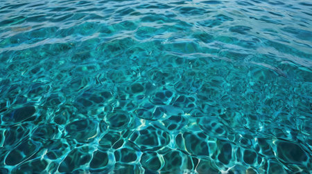 Blue water ripples in the Mediterranean sea on a sunny summer dayの素材