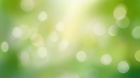 green bokeh background from nature under tree shade and light rayの素材