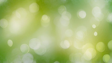 green bokeh background from nature under tree shade and bright sun lightの素材