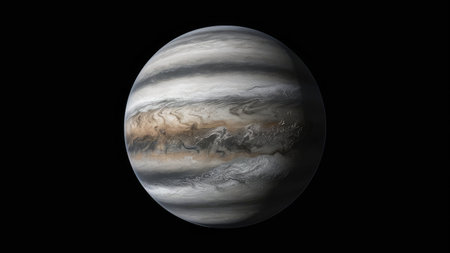 Jupiter planet in outer space. This image furnished by NASA.の素材