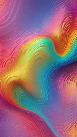 Colorful abstract background with lines and waves. 3d rendering.の素材