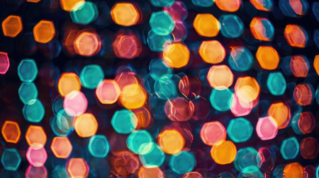 Abstract circular bokeh background of Christmaslight. Colorful background.の素材