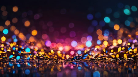 abstract background with bokeh defocused lights and sparklesの素材