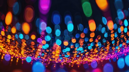 Abstract circular bokeh background of Christmaslight, New Year's Eveの素材