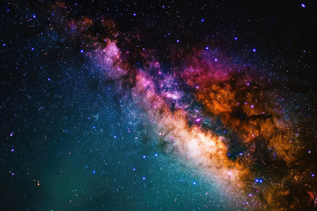 An image of the Milky Way galaxy, perfect for your astronomy designs.の素材