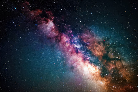 An image of the Milky Way galaxy, perfect for your astronomy designs.の素材
