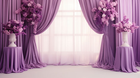This picture is very suitable for wedding backgrounds for your creative projects with a purple color ambiance.の素材