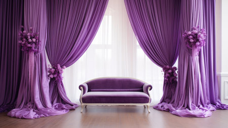 This picture is very suitable for wedding backgrounds for your creative projects with a purple color ambiance.の素材