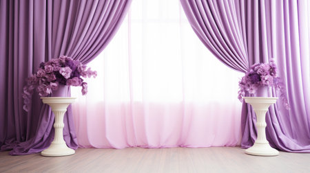 This picture is very suitable for wedding backgrounds for your creative projects with a purple color ambiance.の素材