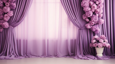 This picture is very suitable for wedding backgrounds for your creative projects with a purple color ambiance.の素材
