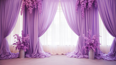 This picture is very suitable for wedding backgrounds for your creative projects with a purple color ambiance.の素材