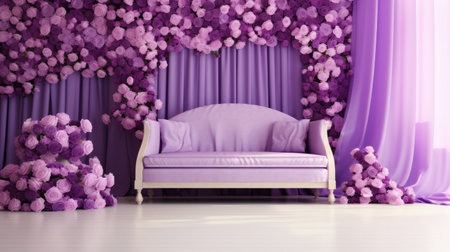 This picture is very suitable for wedding backgrounds for your creative projects with a purple color ambiance.の素材