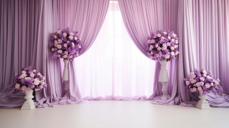 This picture is very suitable for wedding backgrounds for your creative projects with a purple color ambiance.の素材