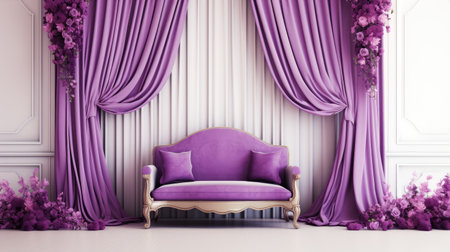 This picture is very suitable for wedding backgrounds for your creative projects with a purple color ambiance.の素材