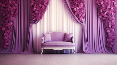 This picture is very suitable for wedding backgrounds for your creative projects with a purple color ambiance.の素材