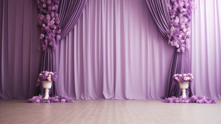 This picture is very suitable for wedding backgrounds for your creative projects with a purple color ambiance.の素材