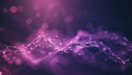 Abstract polygonal space low poly dark background with connecting dots and lines. Connection structure. 3d renderingの素材