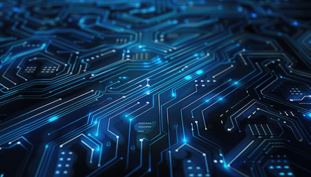 Circuit board background. Technology and science concept. 3D Renderingの素材