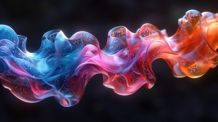 3D rendering of abstract fractal shape, digital artwork for creative graphic designの素材