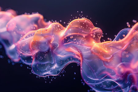 Abstract smoke on a dark background. 3d rendering, 3d illustration.の素材