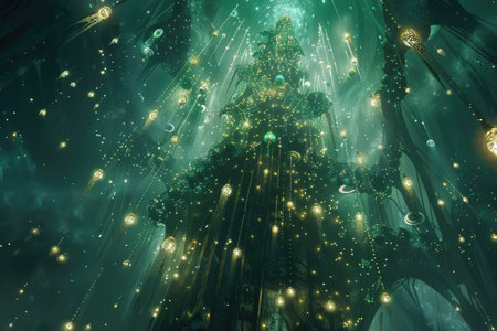 3D illustration of abstract fractal composition,digital art works.の素材