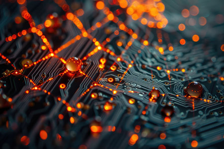 Abstract,close up of Mainboard Electronic computer background. (logic board)の素材