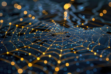 Circuit board background, computer generated abstract background, 3D renderingの素材