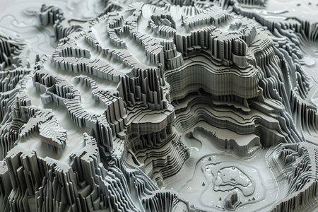 3d illustration of abstract fractal, computer-generated illustration.の素材