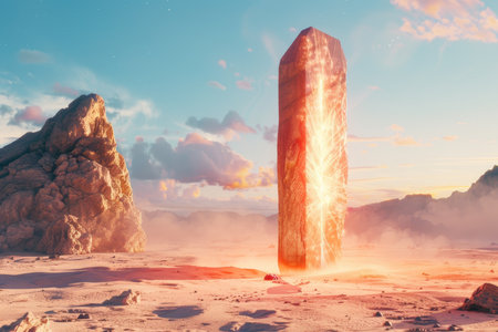 Fantasy alien planet. 3d illustration. Elements of this image furnished by NASAの素材