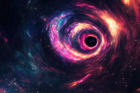 Galaxy in space, computer generated abstract background, 3D renderingの素材