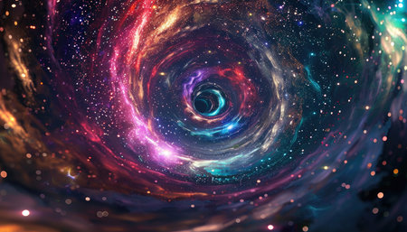 Galaxy and nebula, computer generated abstract background, 3D renderingの素材