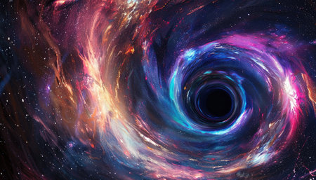 Galaxy and nebula, computer generated abstract background, 3D renderingの素材