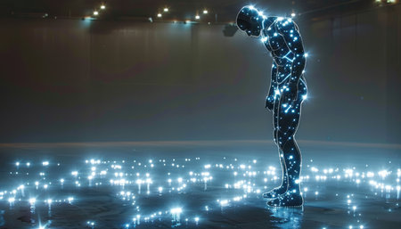 Cyborg mannequin cyborg artificial intelligence concept 3D renderingの素材