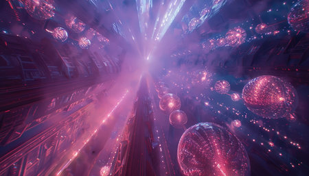 3d illustration of abstract geometric composition,digital artwork for creative graphic design.の素材